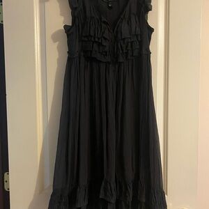Robert Rodriguez Midnight Black Silk Dress